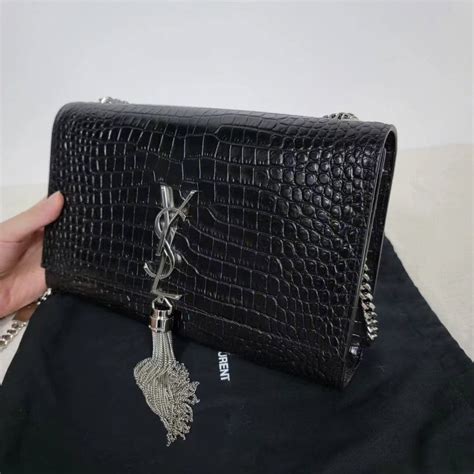 ysl crocodile tassel